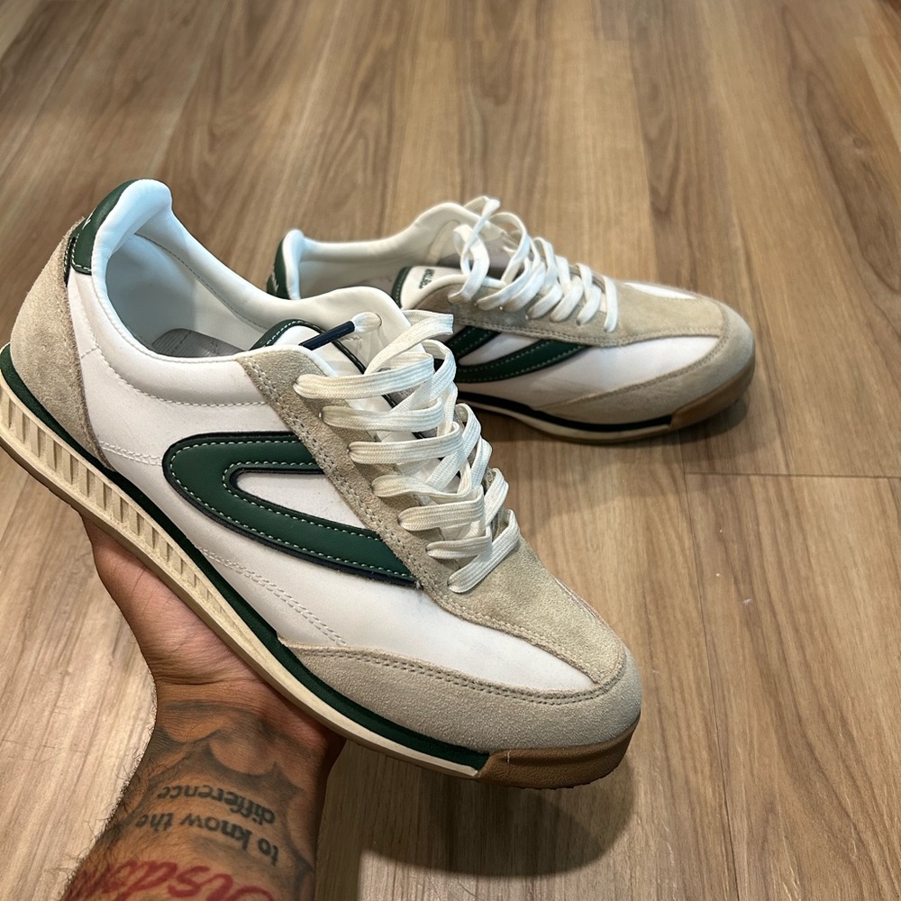 Tretorn White and Green Women's Sneakers